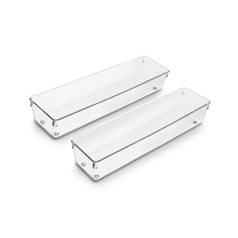 Sorbus Clear Drawer Organizer Tray Set, 2 Pack photo 1
