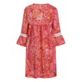 thumbnail image 4 of Robe Maxi Basique pour Femmes, Ample, en Dentelle Rem, Robe Décontractée à Manches Mi-Longues, Tenue de Vacances, 4 of 8