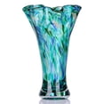 thumbnail image 1 of Jarrón de cristal LCCCK Teal 9.0 H para flores y decoración del hogar, 1 of 7