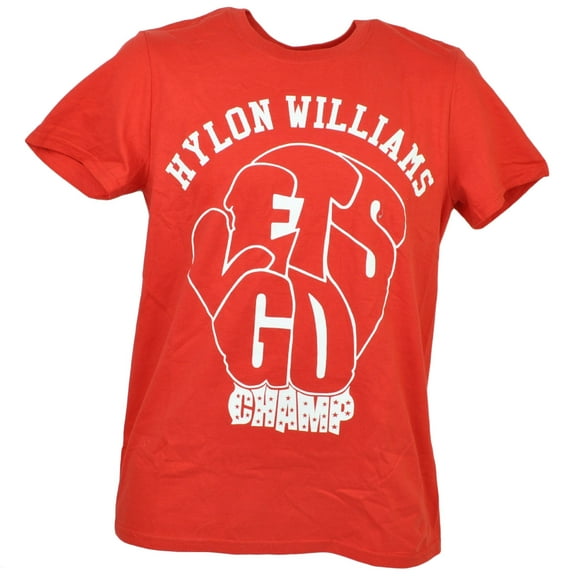 Hylon Williams Jr Lets Go Champ Boxer Red Tshirt Tee Mens Short Sleeve XLarge
