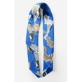 thumbnail image 2 of Bimba Blue Cats Geometric Printed Pure Silk Scarf For Hair Neck Head Bandanas For Women 40 x 40 Inches, 2 of 6