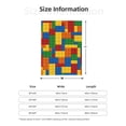 thumbnail image 3 of Boys Blanket, Compatible with Lego, Super Soft and Warm Bedding, Room Decoration, Sofa Blanket, Creative Colorful Building Block Blanket Suitable for Room Sofa Living Room, 3 of 11