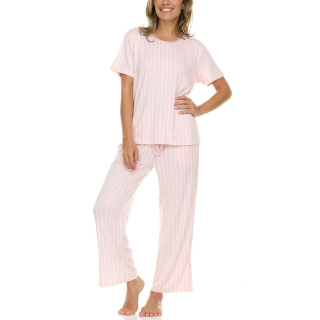 Flora Nikrooz 2-Piece Short Sleeve and Capri Pajama Set
