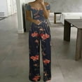 thumbnail image 2 of Edvintorg Women Jumpsuits Dressy Casual Sexy Off Shoulder Hollow Printed Style Leisure High Waist Wide Leg Romper Jumpsuit Elegant Jumpsuits for Women, 2 of 6