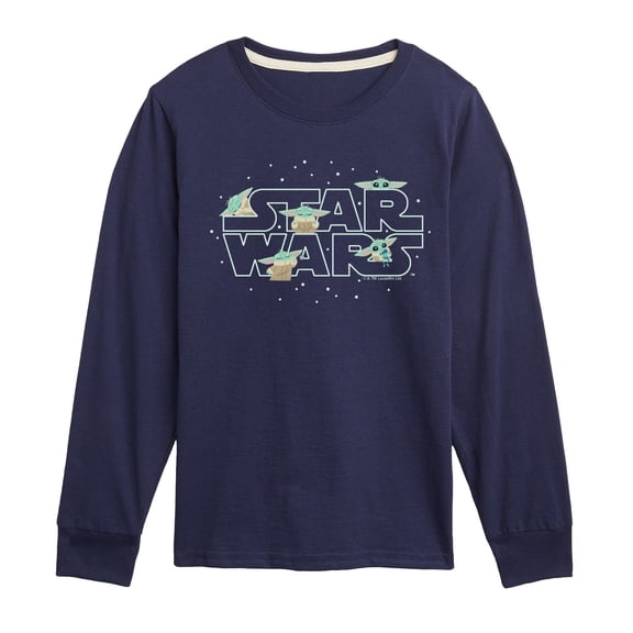 The Mandalorian - Grogu Star Wars - Youth Long Sleeve Graphic T-Shirt