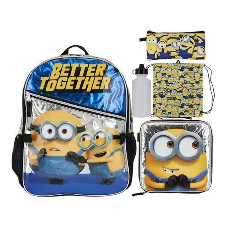 Minions Despicable Me Boys School 16 Backpack with Lunch Box Sets