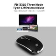 thumbnail image 3 of Labymos FUDE i331D 3 Modes 2000DPI Souris Sans Fil Rechargeable Réglable avec USB 2.4G Type C BT 4.0 Blanc, 3 of 7