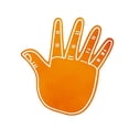 thumbnail image 4 of Dedo de espuma gigante Guantes de mano de espuma EVA gigantes Accesorio versátil Dedo de animadora naranja, 4 of 9