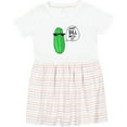 thumbnail image 3 of Inktastic Just Dill with It Chill Dill Pickle in Sunglasses Girls Toddler Dress, 3 of 5