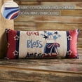 thumbnail image 4 of VHC Brands Patriotic GBA Mason Jar Stars Pillow 12x28, Independence Day Decor, Stars and Stripes, Digital Print, Embroidered Cotton Pillow, Perfect for Bedroom, Entry, Living Room, Rectangle, Natural, 4 of 6