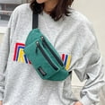 thumbnail image 5 of Crossbody Bags for Women Men Corduroy Fanny Pack Oversize Shoulder Purse Cute Belt Bum Sling Bag for Travel Running with Multi Compartment Green, 5 of 6