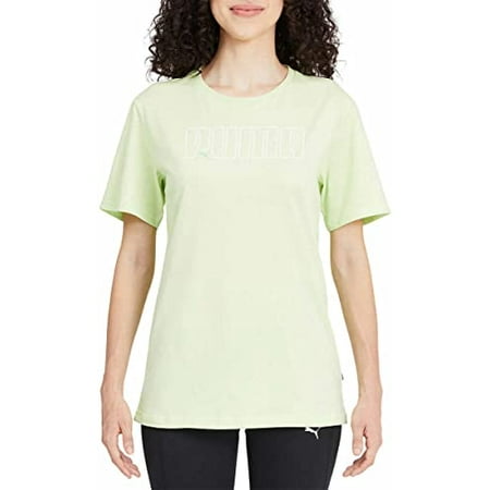 PUMA Womens Boyfriend Logo Tee Shirt (Green, Small)