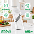 Veg Racks Adjustable Classic White Adjustable Stainless Steel Mandoline Vegetable Slicer ...