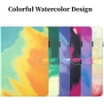 thumbnail image 2 of Creative Colorful Watercolor Leather Tablet Case Built-in Kickstand Card Slots Pen Holder Cover, for iPad Air 1 2 3 4 5 Pro 9.7 10.5 11 12.9 inch Charming Shell(Purple,Air 2), 2 of 7