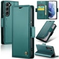 thumbnail image 1 of CaseMe Funda de Cuero para Samsung Galaxy S21 5G con Bloqueo RFID, para Samsung Galaxy S21 5G Funda para Mujer y Hombre, Tarjetero con Cierre Magnético, Funda Tipo Folio para Samsung Galaxy S21 5G, 1 of 12