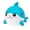 Blue, variant on mdesiwst Sea Animal Dog Toy Latex Squeaky Octopus Dog Chew Toy Floating Shark Puffer Fish Toy for Dogs Fetch Game