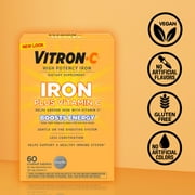 Vitron-C Iron Supplement, Immunity Support Iron Supplements with Vitamin C, 60 Count