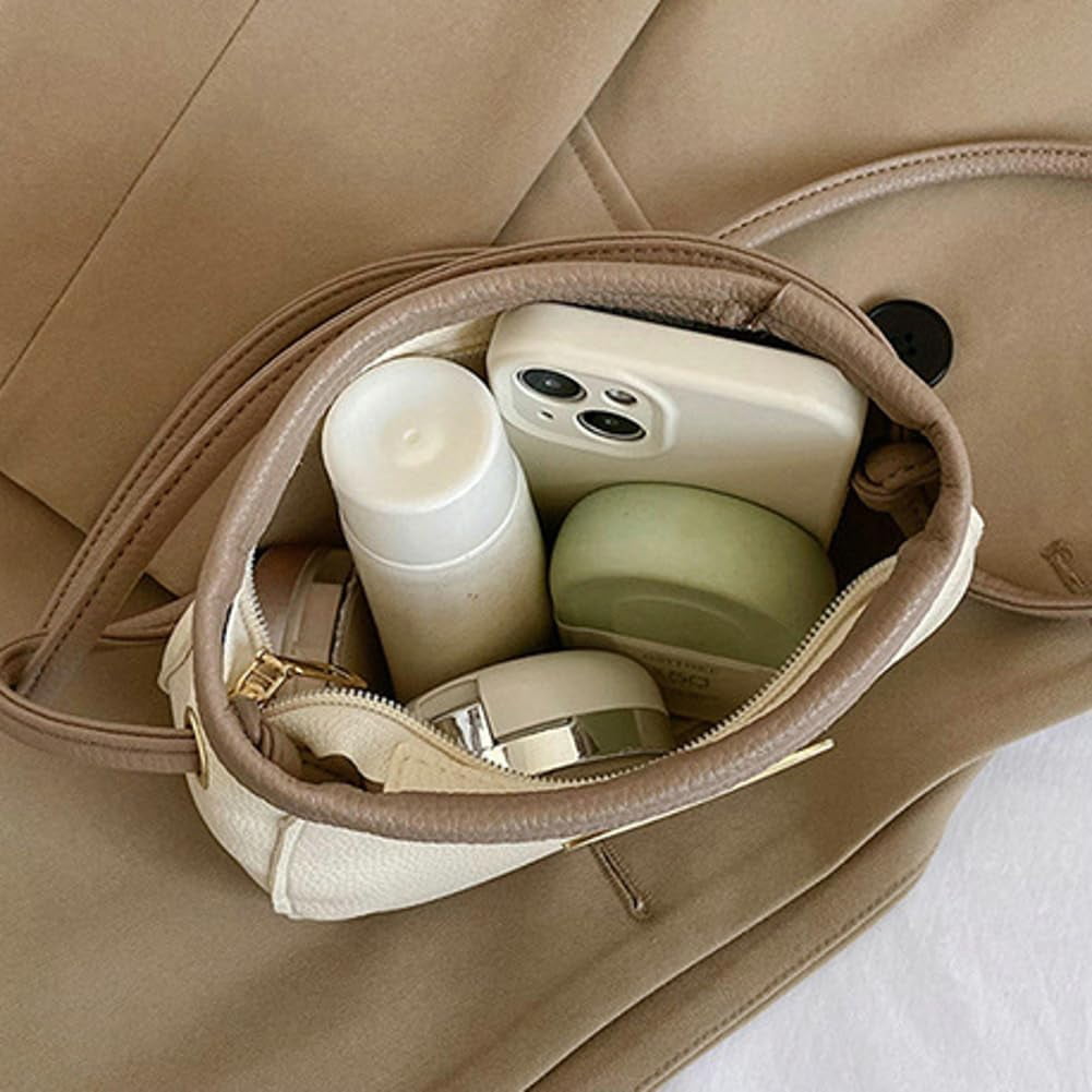Womens Retro PU Leather Shoulder Crossbody Bag Small Cute Tote Purse Handbag Bucket Top Handle Satchel 2pcs