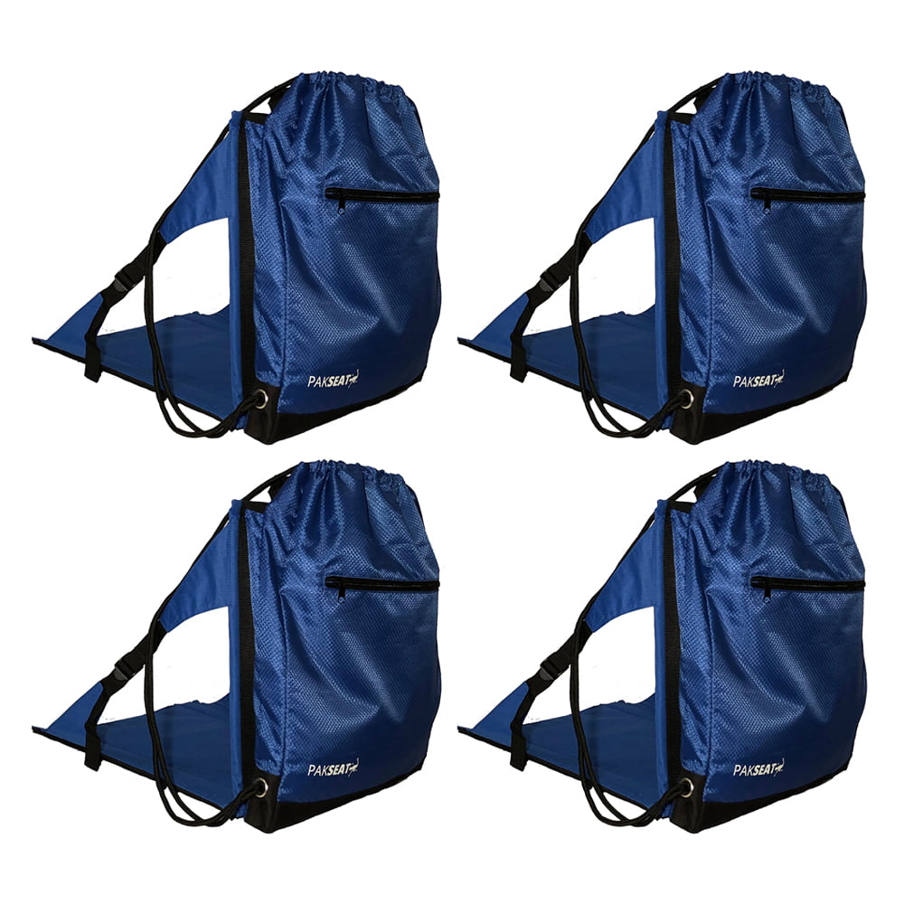 Ostrich PK-9000 PakSeat Padded Folding Stadium Seat Backpack String Bag Black 