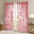 thumbnail image 2 of Manfei Letter Monogrammed E Black Out Curtains for Kids Children Girls,Dreamy Princess Curtains Pack of 2 (42x63 Each),Cute Butterfly Bowknot Bedroom Curtains,Bling Glitter Bedroom Decor, 2 of 6