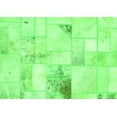 thumbnail image 1 of Ahgly Company Indoor Rectangle Patchwork Green Transitional Area Rugs, 3' x 5', 1 of 4