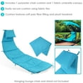 thumbnail image 2 of Sunnydaze 27" x 88.5" Teal Outdoor Hanging Lounge Chair Replacement Cushion, 2 of 6