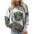 thumbnail image 2 of Nouveaux Hauts pour Femmes 2023 Mode Col Rond Grande Taille T-Shirt à Manches Longues Automne Imprimé Blouse Ample Hauts Chemise à Manches Longues pour Femmes, 2 of 5
