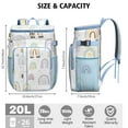thumbnail image 3 of Rainbow Cartoon Cooler Backpack Insulated Waterproof Leak Proof Backpack Cooler Lightweight Lunch Picnic Camping Backpack Cooler for Office Workers Outdoor Enthusiasts, 3 of 6