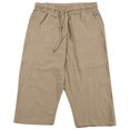 thumbnail image 7 of Men's Loose Linen Drawstring Cropped Pants, Solid Casual Comfort Fit, 7 of 7
