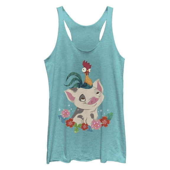 Women's Moana Pua HeiHei Flowers Racerback Tank Top