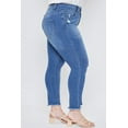 thumbnail image 4 of Women's Plus Size Essential Seamed Waistband Frayed Ankle Jeans, 4 of 11