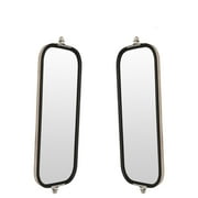 Teledu West Coast Mirror Ribbed Back 16x7 Stainless Steel Pair Set for Heavy Duty Truck