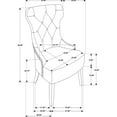 thumbnail image 3 of 1pc Dining Chair In Beige, With Button Tufting, Nailhead Trim, Curved Back For Room Beige Wingback, Design, 3 of 7