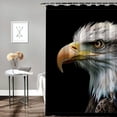 thumbnail image 2 of Orinice Bald Eagle Bathroom Decor Set Colorful Luxurious Graphic Print Polyester Fabric Fashion with Hooks Home Bathtubs Shower Curtain Decoration Set 36x72, 2 of 7