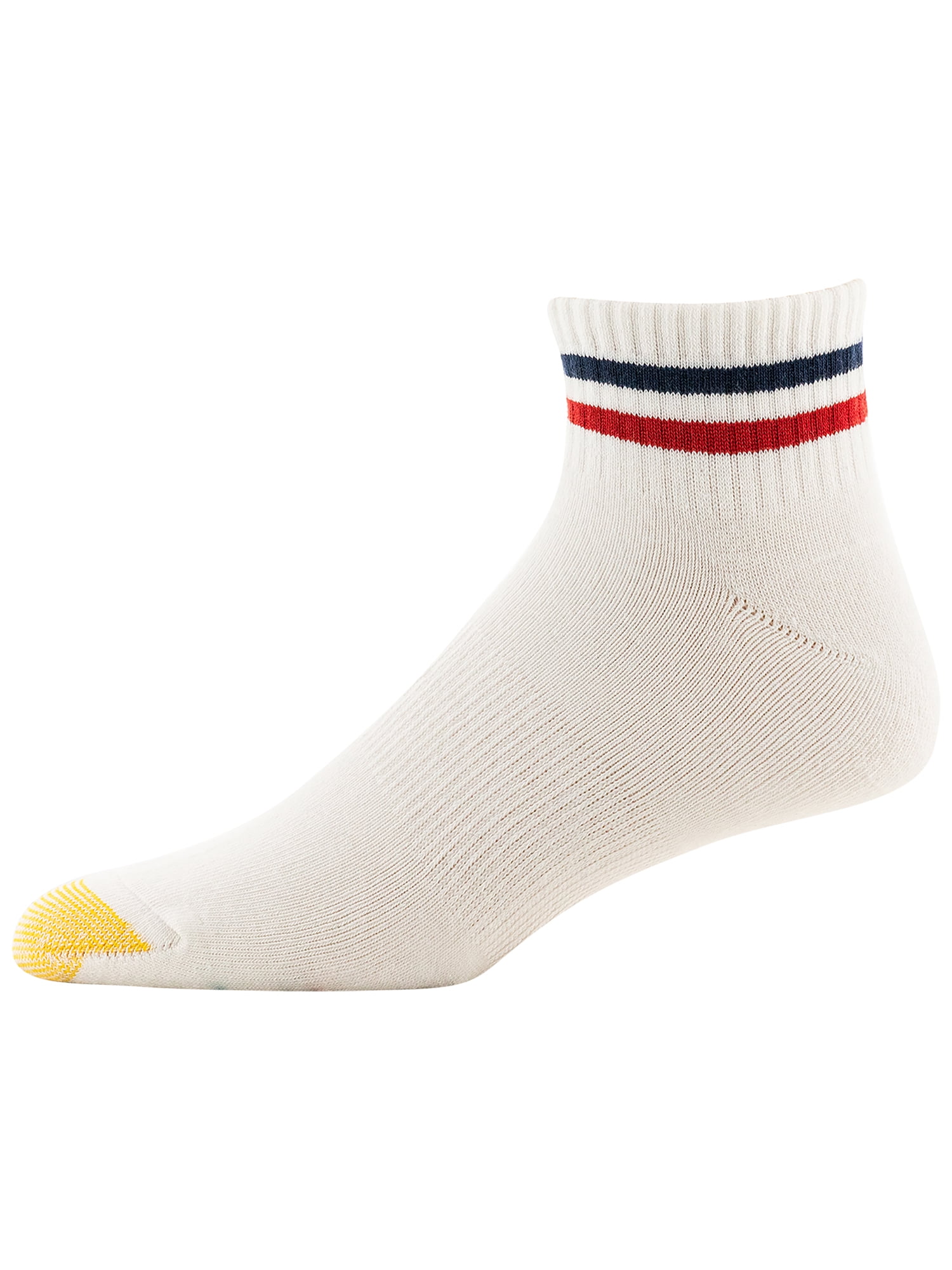 GoldToe Edition Mens Americana Quarter Socks Assorted, 6 Pack