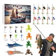thumbnail image 1 of Calendario de Adviento de pesca Calendario de Adviento de pesca para hombres adultos y adolescentes, para agua dulce y salada, plástico blando, para padre, novio, abuelo 1, 1 of 8