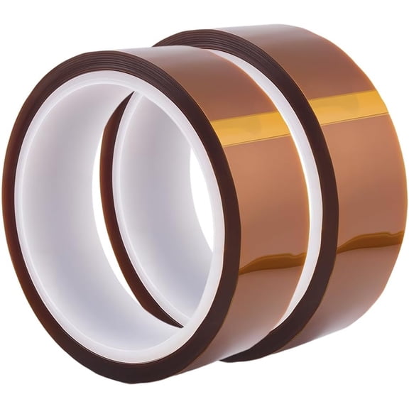 2 Rolls 216.5 Feet x 1.18 Inch Sublimation Adhesive Tape Heat Resistant Thermal Tape PET Vinyl Transfer Press Rolls