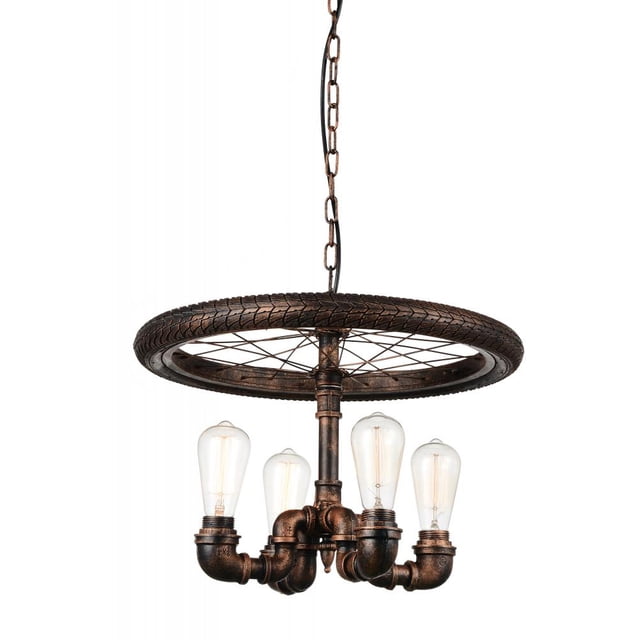 4 Light Up Chandelier with Blackened Copper finish