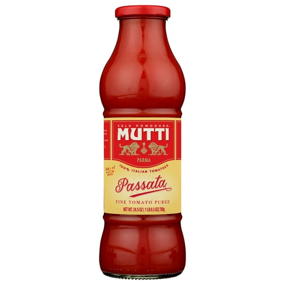 Mutti Tomato Puree (Passata), 24.5 oz, Glass Bottle