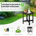 thumbnail image 6 of Costway 18'' Patio Round Adirondack Side Table Weather Resistant HDPE Garden Black, 6 of 10