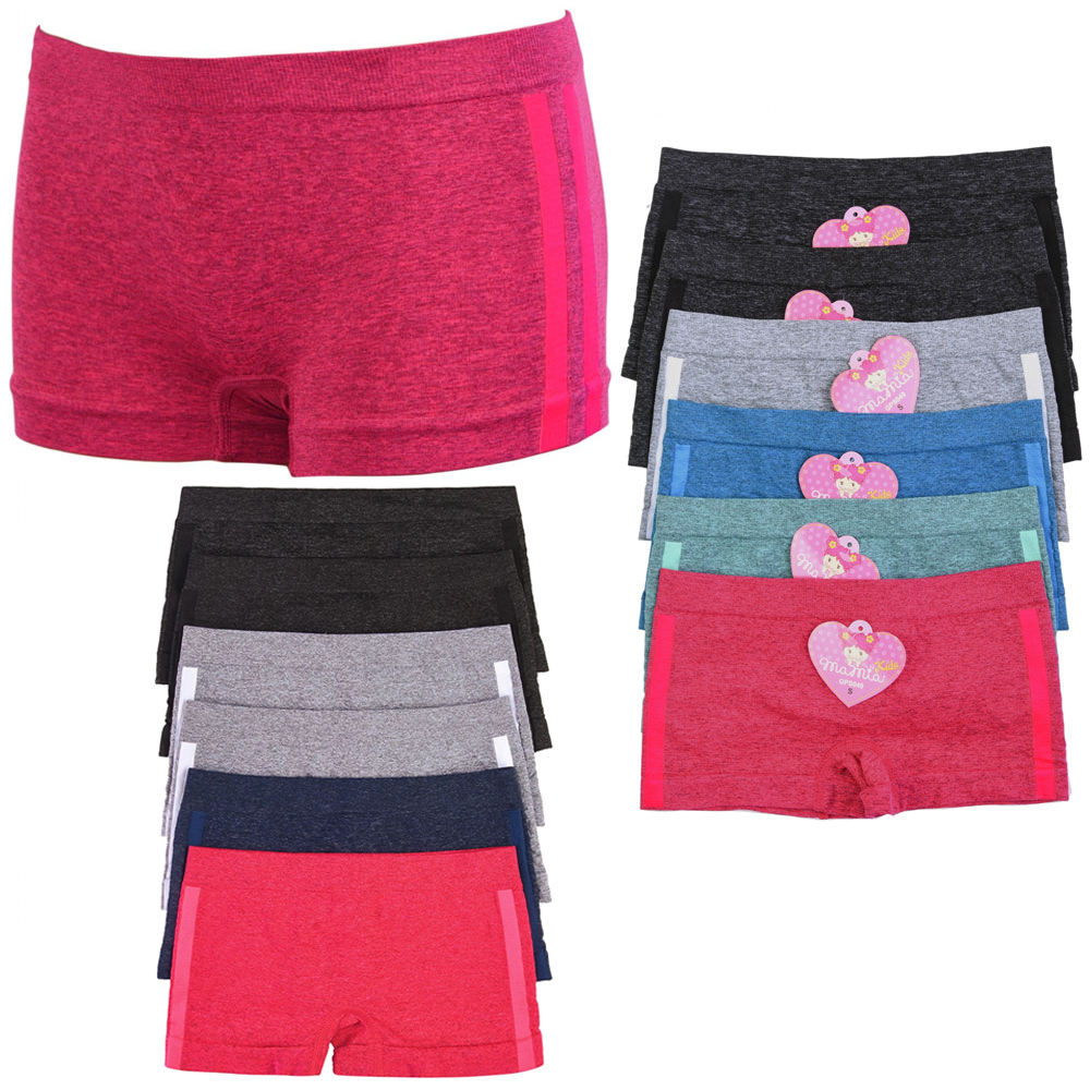 6 Pc Cute Girls Panties Boy Shorts Underwear Panty Stretch Kids Sizes S