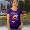thumbnail image 4 of NASA Space Explorer Women's V-Neck T-shirt Universe Astronaut Galaxy Planet Saturn, 4 of 7