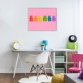 thumbnail image 3 of Stupell Industries Contemporary Rainbow Gummy Bears on Pink Gray Framed Giclee Art, 20 x 16, by LISH Creative, 3 of 8