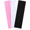 thumbnail image 1 of wonima44 3PCS Headbands for Women Non Slip Elastic Sweat Hairbands Sports Aesthetic Hair Bands Soft Cloth Fabric Stretchy Headband for Workout Yoga Running(Black, Pink, White), 1 of 1