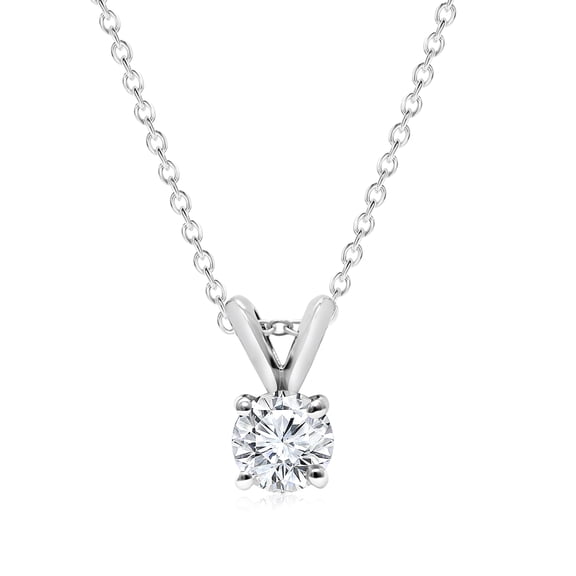 14KT 1/2CTW Lab Grown Diamond Diamond Solitaire Pendant