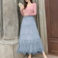 thumbnail image 5 of Fainosmny Gauze Tutu Tulle Skirt For Irregular Mesh Half Length Skirt Women Spring And Summer Multilayer Cake Skirt Poached Long Skirt Grey M, 5 of 5