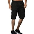 thumbnail image 2 of GHSOHS Cargo Shorts for Men Summer Zipper Fly Casual Shorts Cropped Pants Lightweight Work Long Shorts Big and Tall Cargo Shorts with Multi Pockets,Black 3XL, 2 of 7