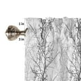 thumbnail image 5 of Hokiten Rod Pocket Curtain Valance, Black Gray Farmhouse Window Valance for Living Room, Bedroom, Kitchen Pastoral Botanical Branch Aesthetics 60"W x 18"L, 5 of 8