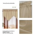 thumbnail image 4 of IMossad Solid Color Windows Curtains, Scalloped Kitchen Curtain, Bathroom Swag Drapes with Rod Pocket, Short Valance Drape for Bedroom Living Room, 4 of 8