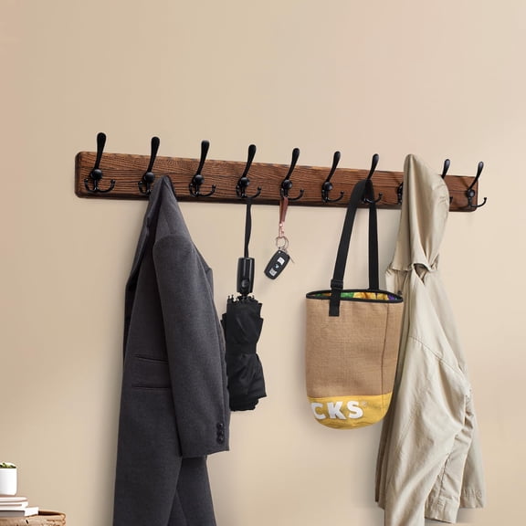 38-Inch Wall-Mounted Coat Rack